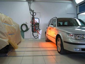 Сушка автомобиля после покраски