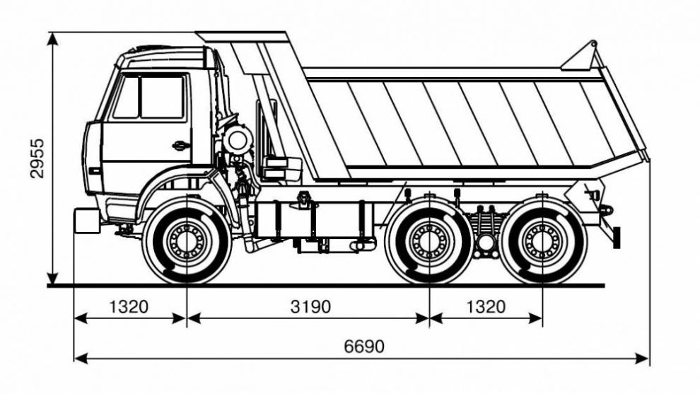 Размеры модели 65115