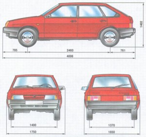 Размеры кузова Ваз 2109