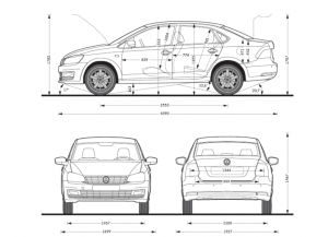 Длина нового VW Polo