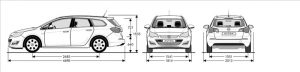 Габариты кузова Астра